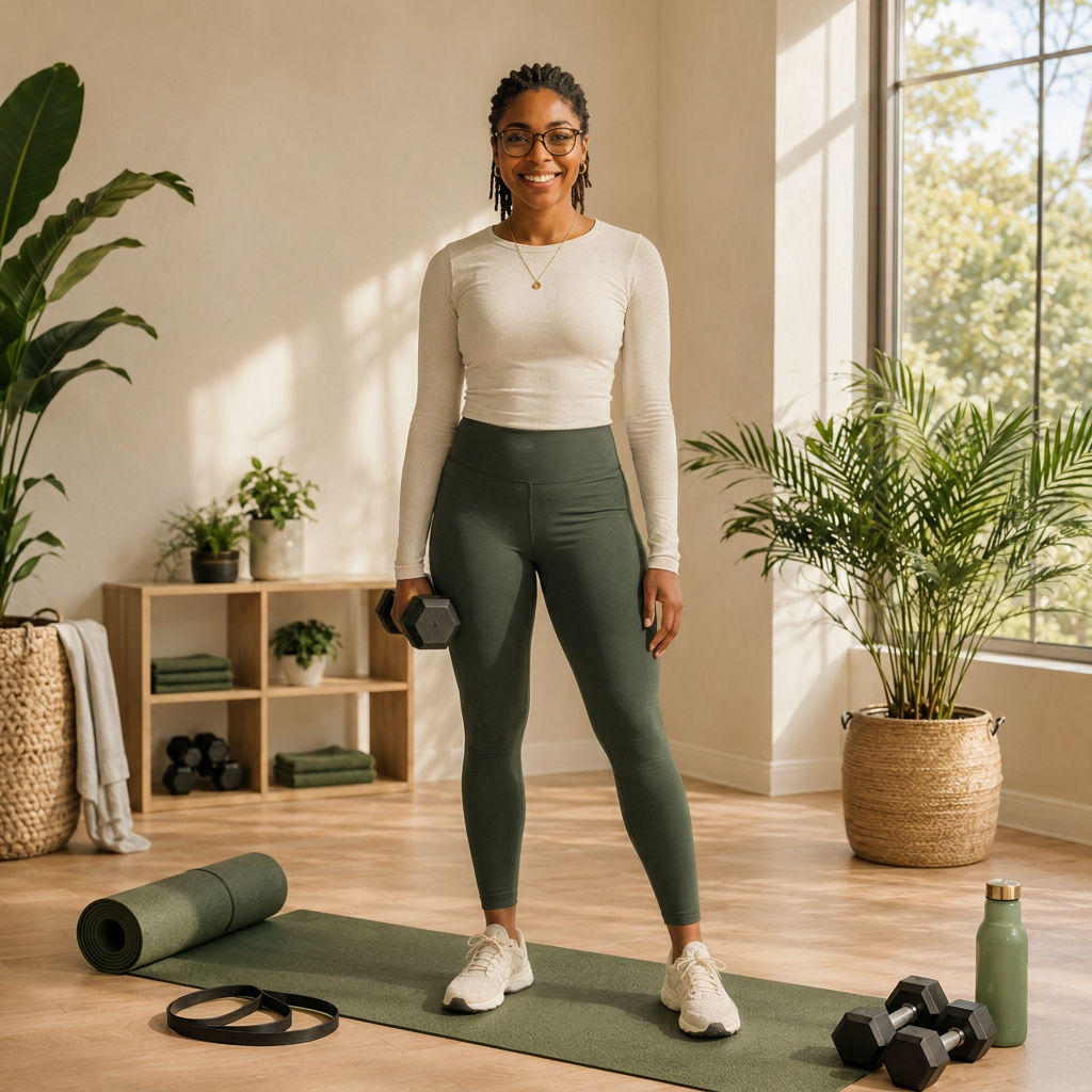 Caesar J's House founder during her at-home workout