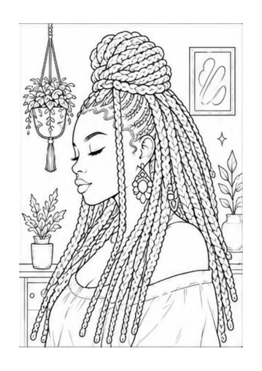 Preview of coloring page 2 from BLACK N BEAUTIFUL
