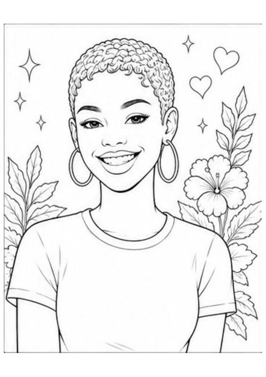 Preview of coloring page 3 from BLACK N BEAUTIFUL