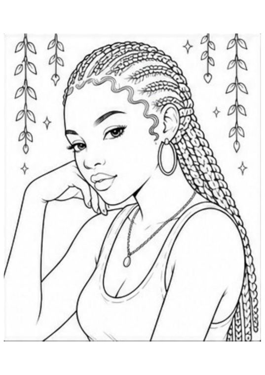 Preview of coloring page 5 from BLACK N BEAUTIFUL