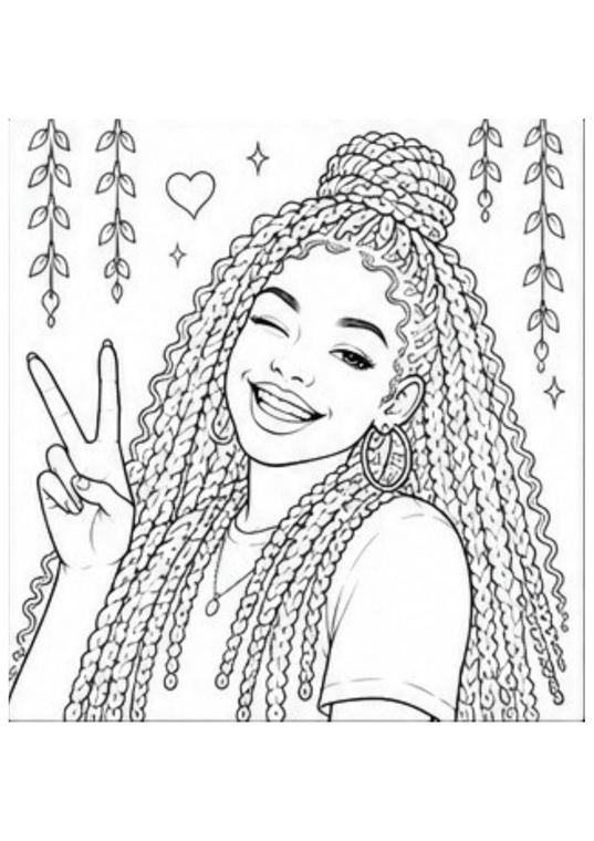 Preview of coloring page 7 from BLACK N BEAUTIFUL