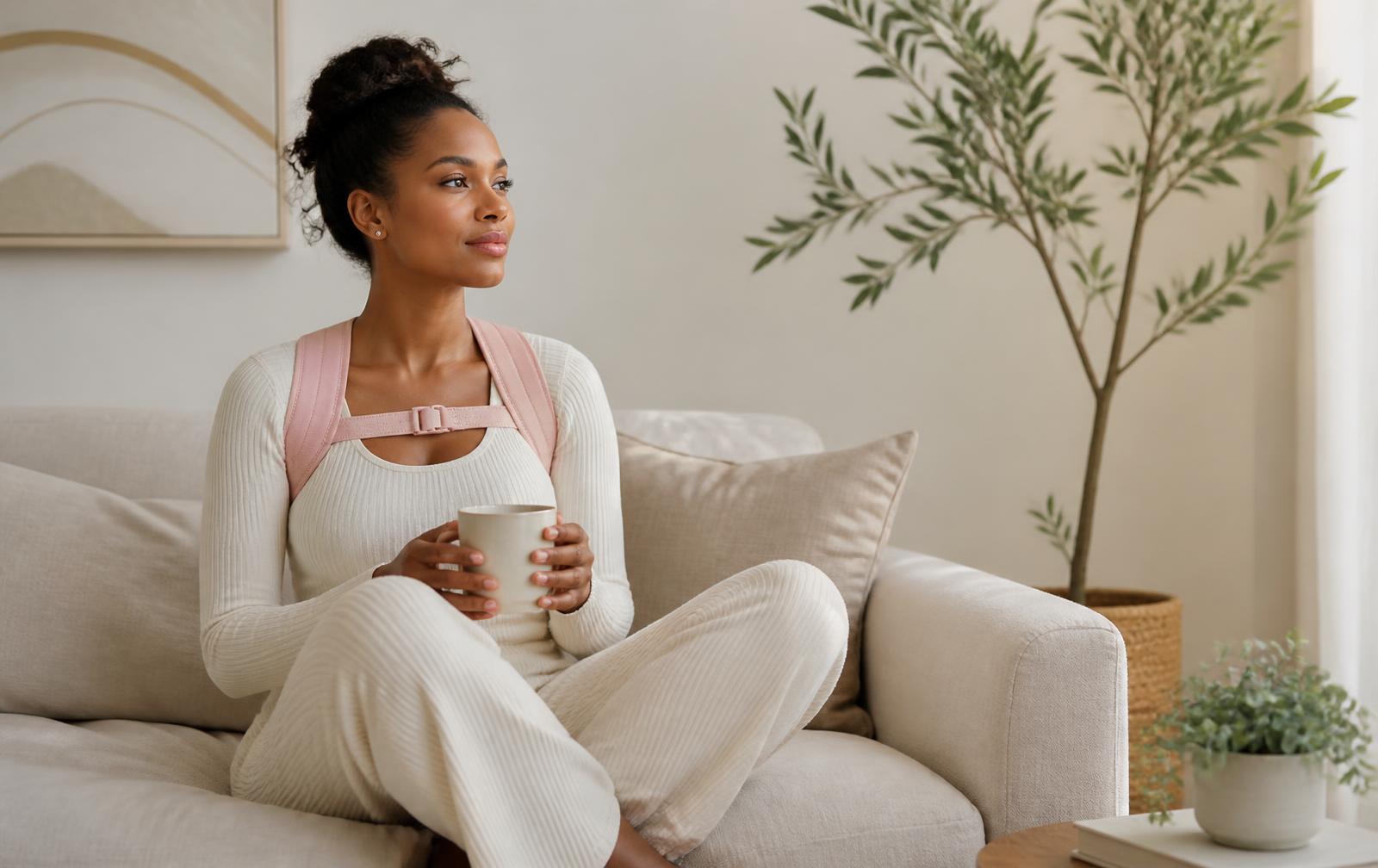 Self-care moment at home