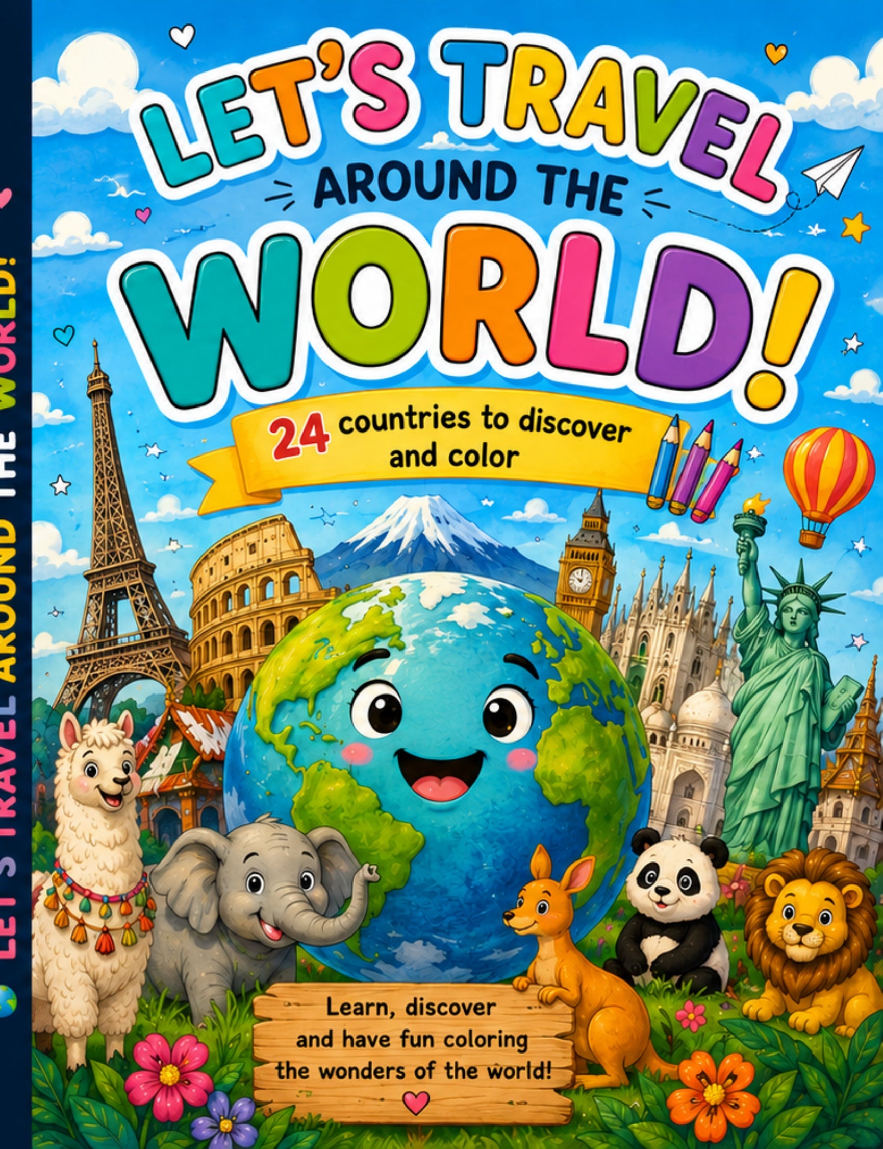 Let’s Travel the World! – Digital Coloring Ebook for Kids